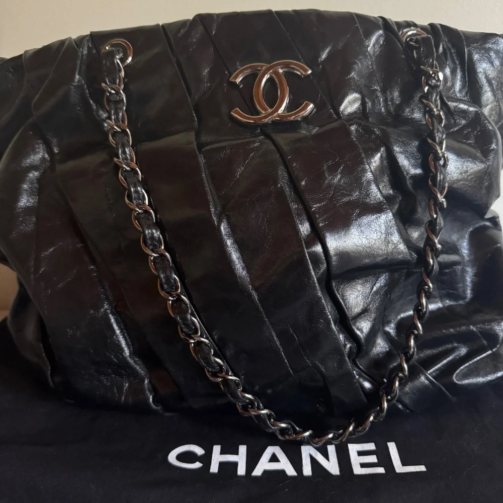 Chanel CC Glazed Twisted Tote/ Shoulder Bag